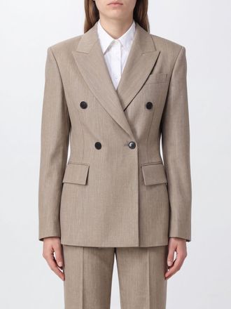 Brunello Cucinelli Short Double-Breasted Wool-Blend Blazer