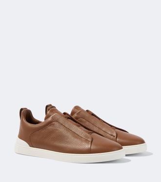 Ermenegildo Zegna Zapatillas Triple Stitch de piel