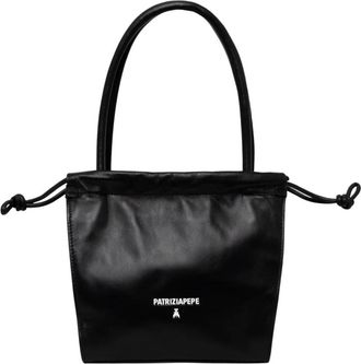 Patrizia Pepe Dames, Tassen, Zwart, Maat: ONE Size Leer