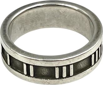 Tiffany & Co. Silver Black Silver 925 Band Ring (Pre-Owned)