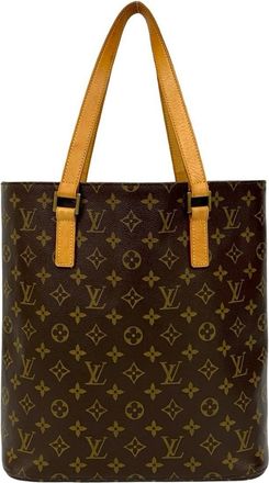 Louis Vuitton Brown Leather Pvc Shoulder Bag Tote Bag (Pre-Owned)