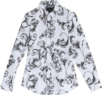 Versace Jeans Couture Barok Print Katoenen Overhemd - Heren - Casual Overhemden - Veelkleurig - M - Katoen - Overhemden