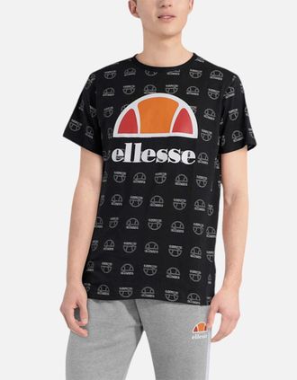 Ellesse Mens ELLESSE MIRU Mens T Shirts Crew Neck Short Sleeve Cotton Summer Holiday Tee NEW - Black - Size: 34
