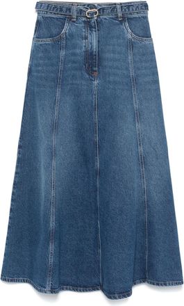 Twin-Set Gonna Oval T lunga denim - Blu