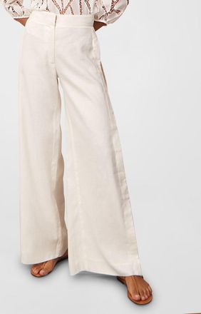 Vix Solid Bree Geometric Embroidered Pants