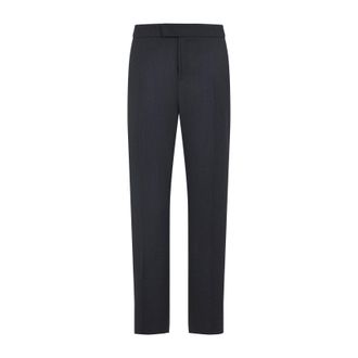 Berluti Dark Lead Mysterious Grey Wool Pants-Uomo