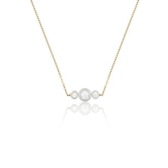 Lily & Roo Gold Multi Pearl Cluster Necklace