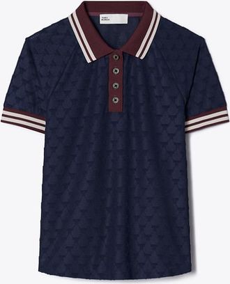 Tory Burch Womens Terry Jacquard Polo, size XL
