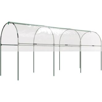 OEM Invernadero De Jard&iacute;n, Invernadero Para Tomates, 4 Arcos De Acero, Cubierta De Pvc, 4 X 1,23 X 1,71 M, Verde -crezuo