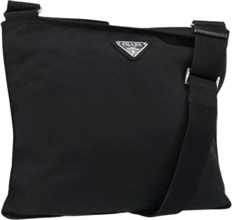 Prada Pre-owned Cross Body Bags, female, Black, Size: ONE SIZE Pre-owned Vintage Nylon Cross Body Bag