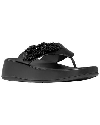 FitFlop Fitflop F-Mode Beaded Chain Leather Toe Post Sandal