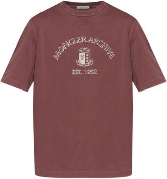 Moncler Graphic T-shirt - Heren - T-shirts - Rood - L - Katoen - Tops