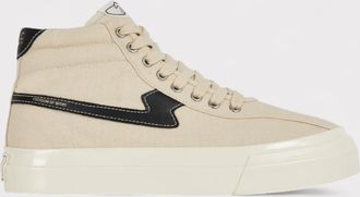 Stepney Workers Club Unisex Varden S-Strike Canvas Hi Tops Ecru Black - Size UK 6