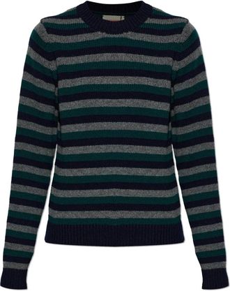 &Daughter Rosha Shrunken wollen trui - Dames - Truien - Blauw - Maat: XS Wol