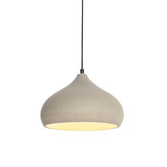 QAZQA Qazqa Moderno L&aacute;mpara Colgante Moderna De Hormig&oacute;n - Nick Piedra/cemento /acero Redonda Adecuado Para Led Max. 1 X 40 Watt