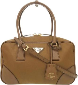 Prada Pre-owned Vintage Schoudertas - Dames - Vintage Handtas - Bruin - ONE Size - Leer - Vintage