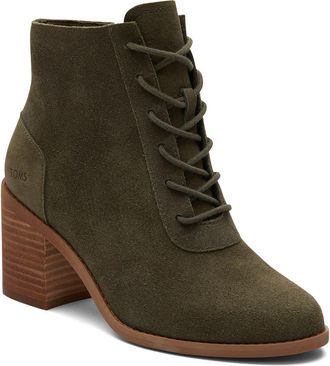 Toms Evelup Block Heel Bootie in Olive at Nordstrom Rack, Size 7.5