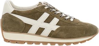 Hogan Low-Top Sneakers with Green Finish
