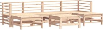 vidaXL Vidaxl - Juego De Muebles De Jard&iacute;n 7 Piezas Madera Maciza De Pino