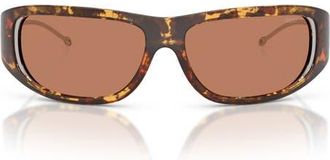 Diesel DL3001 Geck-D 61mm Oval Sunglasses in Havana /Light Brown at Nordstrom