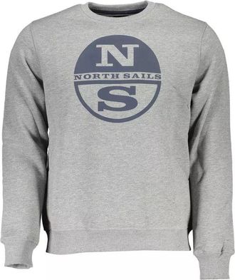 North Sails Mens Crew Neck Sweatshirt Nsclassic Model - Grey Cotton - Size X-Large