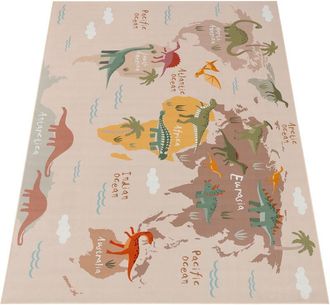 Paco Home Paco Home - Alfombra De Habitacion Ni&ntilde;a Ni&ntilde;o De Juego Motivo Animal Antideslizante Beige 240x340 Cm