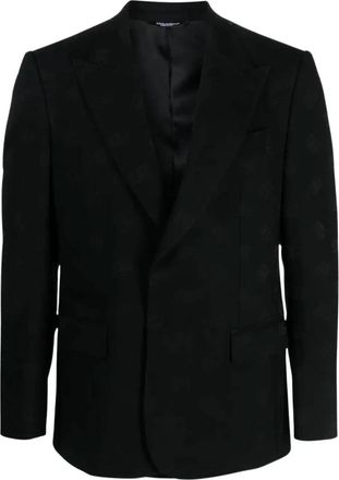 Dolce & Gabbana Sicilia Jacket - Heren - Business blazers - Zwart - L - Wol - Kostuums