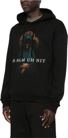 Ih Nom Uh Nit Mary Print Hoodie - Heren - Hoodies - Zwart - XL - Katoen - Hoodies & sweatvesten