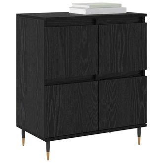Berkfield Home Sideboard with Storage with Door Black 60 x 35 x 70 cm Engineered wood