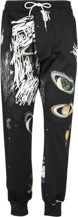 Vivienne Westwood Gedrukte Elastische Track Broek - Heren - Sweatpants - Zwart - S - Katoen - Broeken