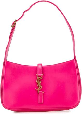 Saint Laurent 2021 Le 5 a 7 schoudertas van soepel leer - Roze