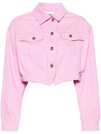 Blugirl Cropped jack met borstzak - Roze