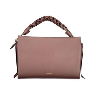 Coccinelle Leren tote tas met gevlochten handvat - Dames - Tassen - Bruin - Maat: ONE Size Leer