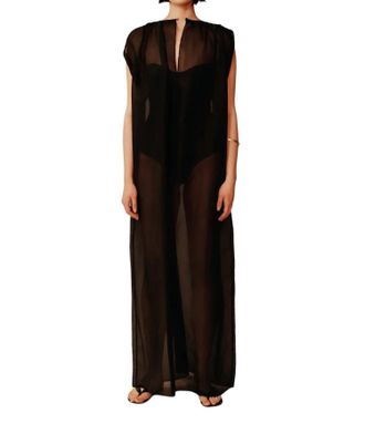 Esse Organza Envelope Dress In Black