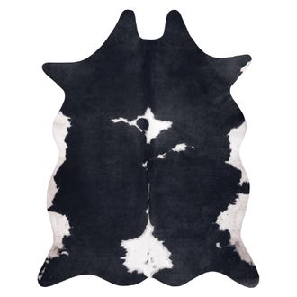 RugsX RugsX Cow Hide Rug in Black | Size: 180 cm x 220 cm