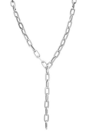 Chloe and Madison Oval Chain Y-Necklace in Silver at Nordstrom Rack