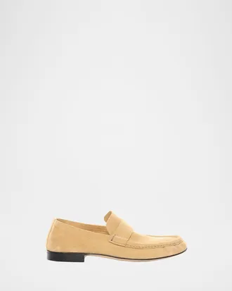 The Row Calf Suede Slip-On Loafers