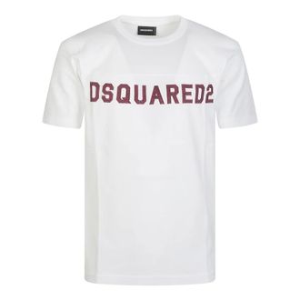 Dsquared2 T-Shirts, male, White, Size: XL Cool Football Fit T-Shirt