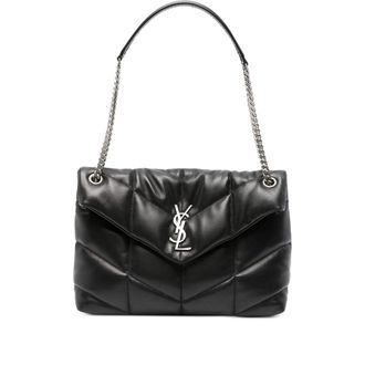Saint Laurent Medium Loulou Puffer Chevron-logo Shoulder Bag