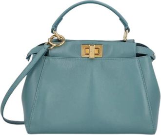 Fendi Pre-owned Peekaboo Mini Handbag - - Pre-owned - Donna - Blu - ONE SIZE