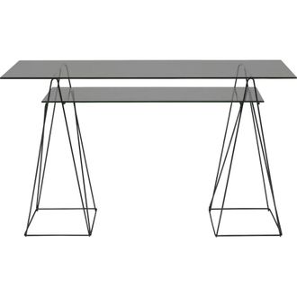 Kare Design Mesa negro 8mm esg 135x65cm