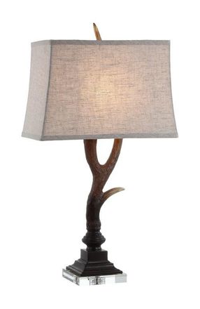 Jonathan Y Designs Antler 29.5 Rustic Resin/Crystal LED Table Lamp in Brown at Nordstrom