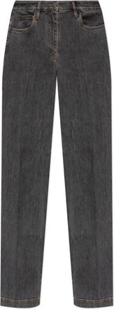Etro Jeans met logo - Dames - Regular Fit Jeans - Grijs - W29 - Denim - Jeans