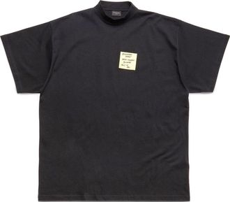 Balenciaga Post It T-Shirt Oversized Washed Black 739028TOVD41055