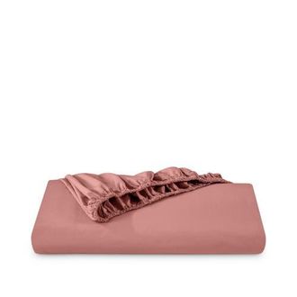 Bare Home 100% Organic Cotton Percale Cooling Fitted Sheet in Dusty Rose at Nordstrom, Size Twin