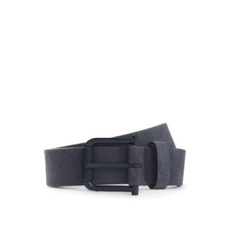 BOSS Suede belt with logo keeper