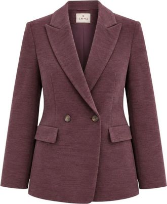 Marella Emmponte Blazer - Dames - Blazers - Paars - XS - Leer - Jassen