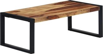 vidaXL Mesa De Centro De Madera Maciza De Acacia 110x60x40 Cm Vidaxl