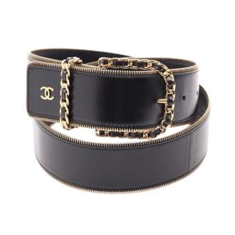 Chanel unisex, Pre-owned, Zwart, Maat: ONE Size Leer