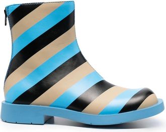 Camper striped ankle boots - women - Leather - 38 - Blue